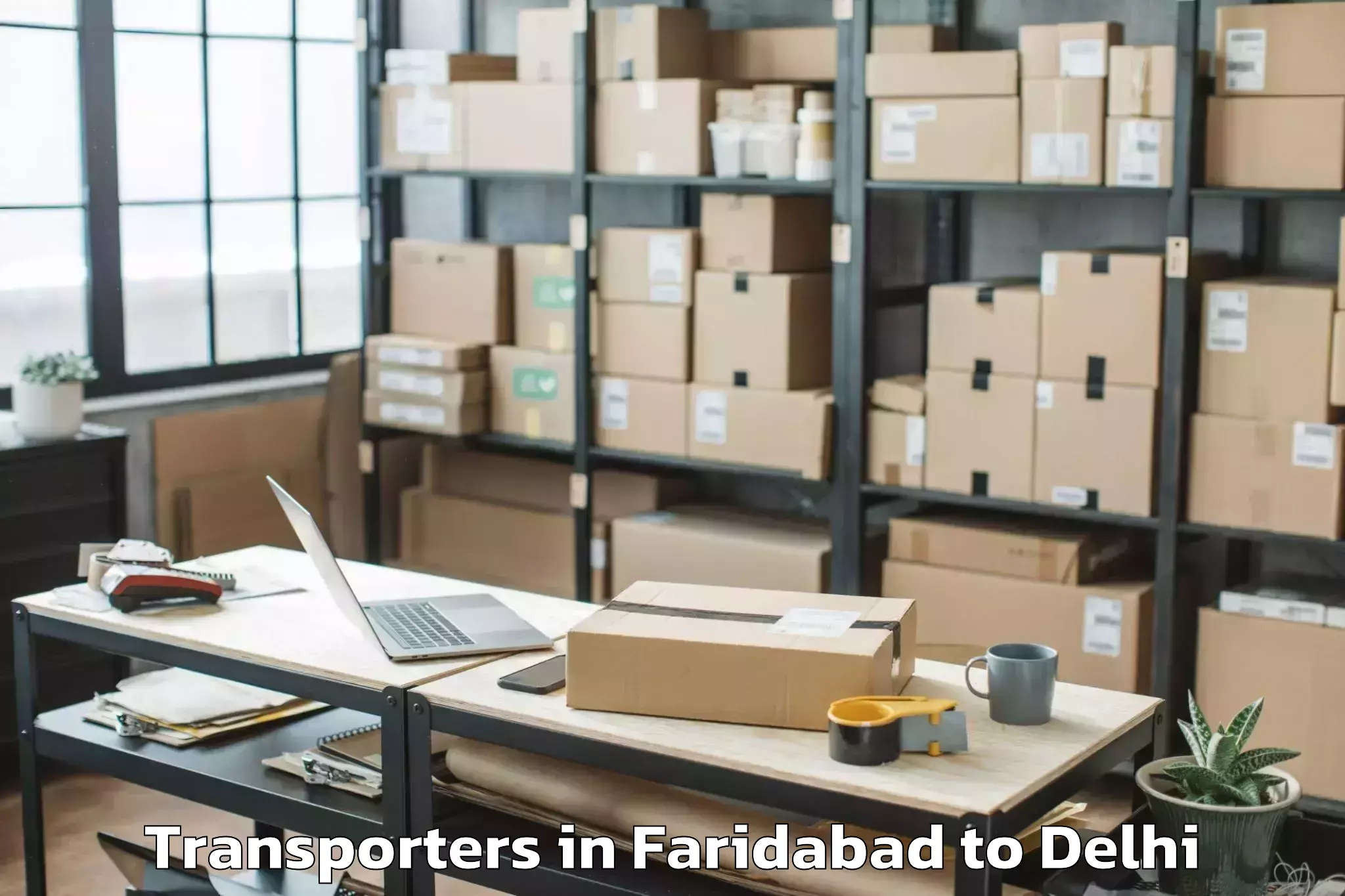 Faridabad to East Delhi Mall Transporters Booking